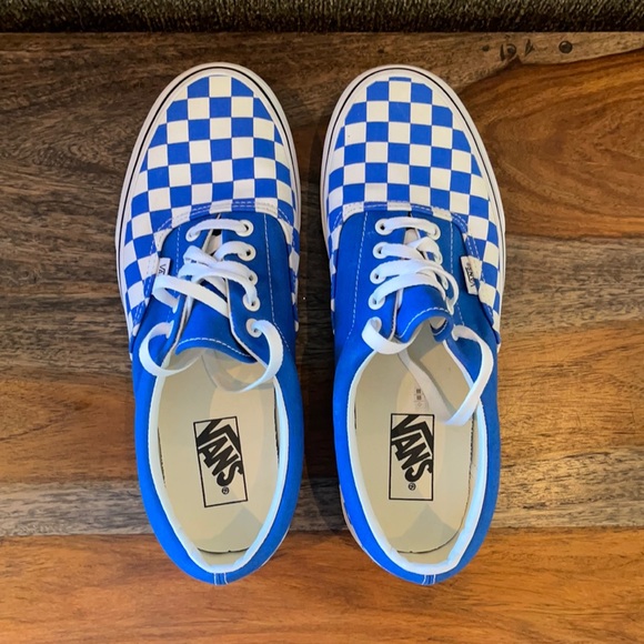 Vans Other - Vans Unisex  Size 9 Men’s & 10.5 women’s Blue &White checkered sneakers.NWOT